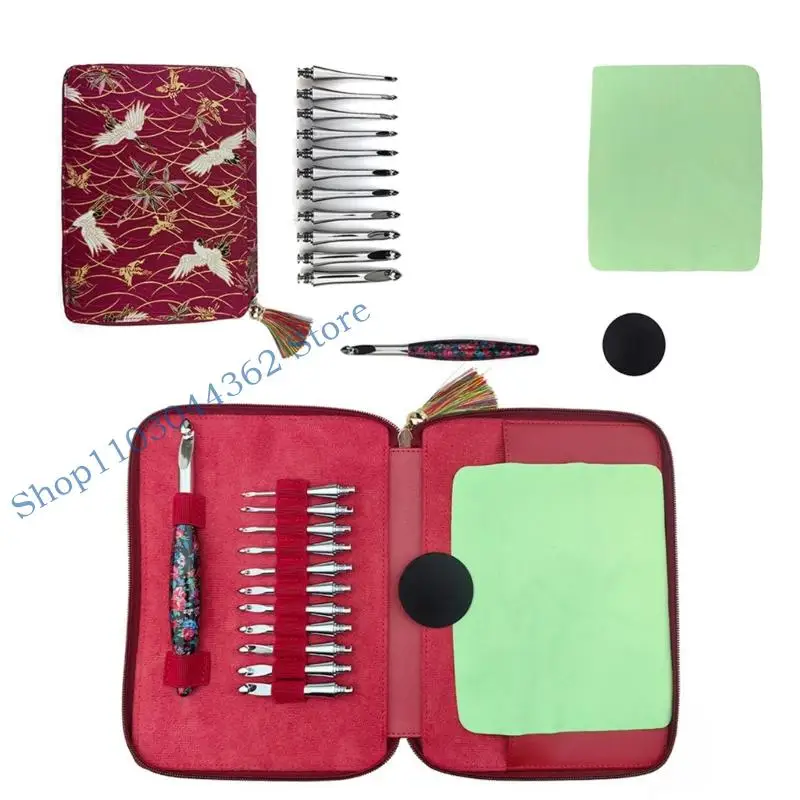 

Aluminum Crochet Hook with 12 Size Tip 3.0mm-9.0mm Interchangeable Crochet Hook Needle for Knitting Blanket Sweater Scarf