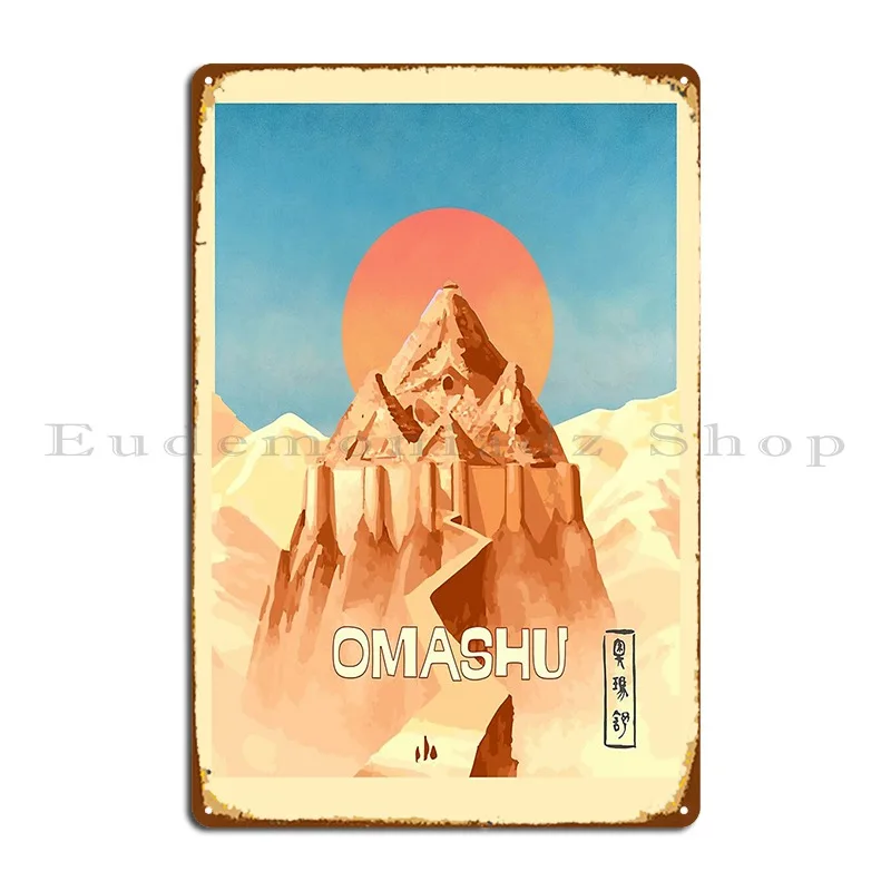 Omashu Travel Poster Metal Sign PaintingCustomize Design Customized Wall Decor Tin Sign Poster