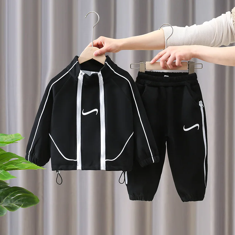 Boys Coat +Pants Kids Sets Tracksuit 2PCS/Set 2023 Graceful Spring Autumn Cotton Outfits Jogging Suit Children Clothing