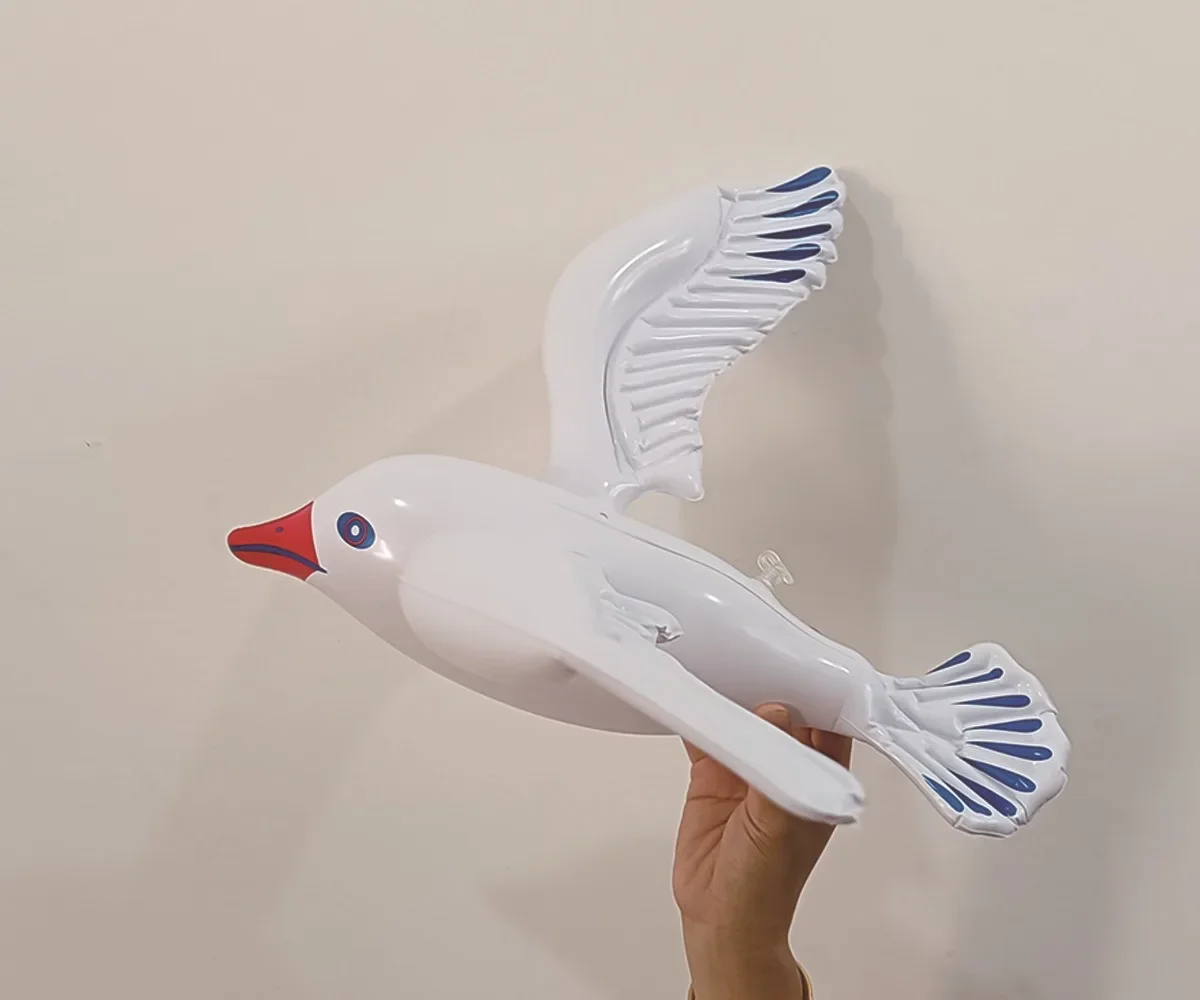 Inflatable Seagull Red Mouth Sea Gull Balloon Pool Inflatable Bird Doll Happy Summer Beach Birthday Party Decor Kids Favor