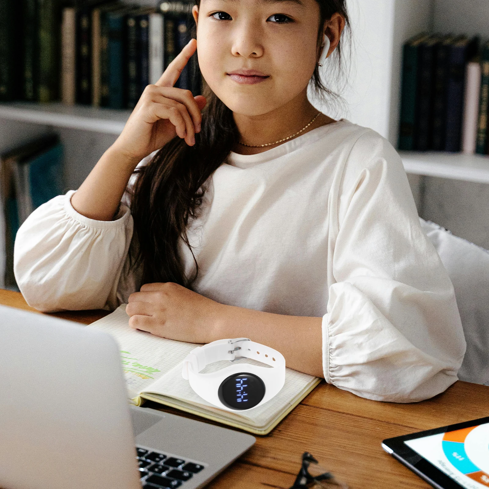 Vibrating Bracelet Waterproof Watch Number Watches Fitness for Plastic Student