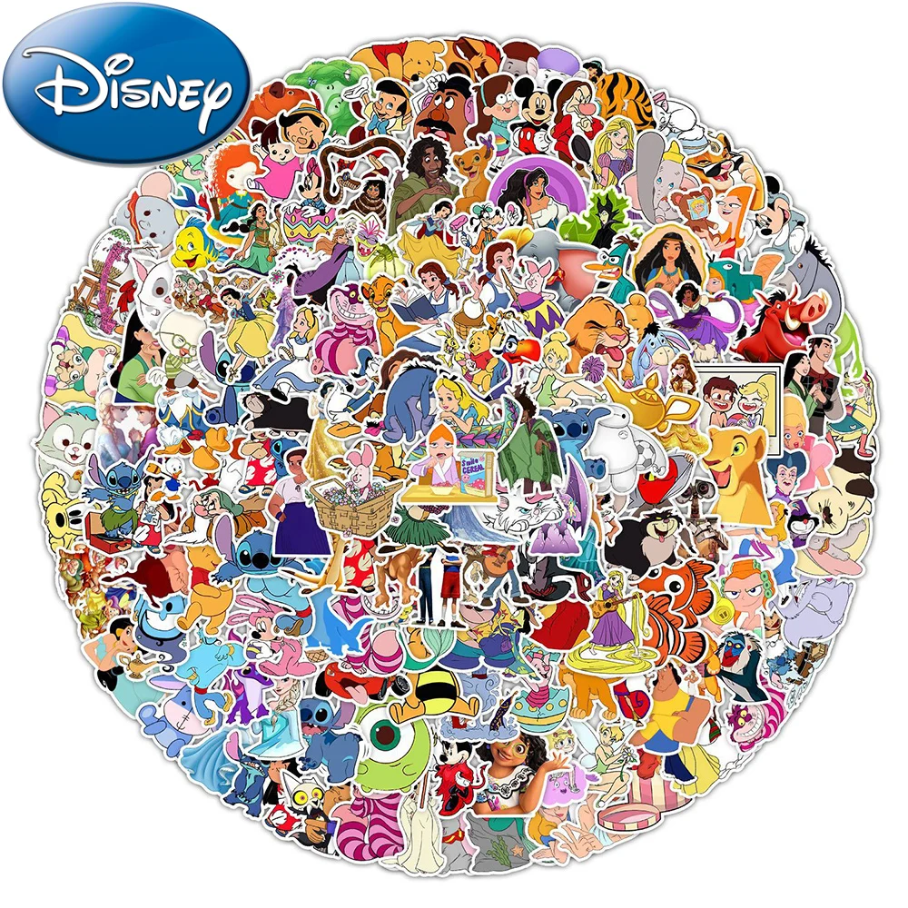 Autocollants mixtes Disney pour enfants, décalcomanies, dessin animé, point, souris, mignon, jouet, téléphone, valise, ordinateur portable, 10 pièces, 30 pièces, 50 pièces, 100 pièces, 200 pièces