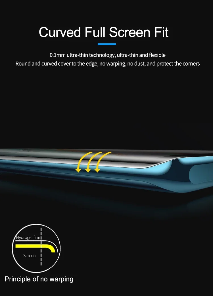 أشعة الشمس SS-057R حامي فيلم حافة منحنية واقي للشاشة هيدروجيل فيلم مقاومة للضغط إصلاح المستوردة فيلم هيدروليكي