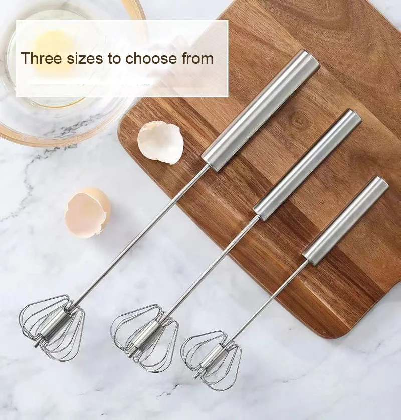 Semi-automatic egg beater Stainless steel whisk cream press beater Kitchen baking tools Egg tools