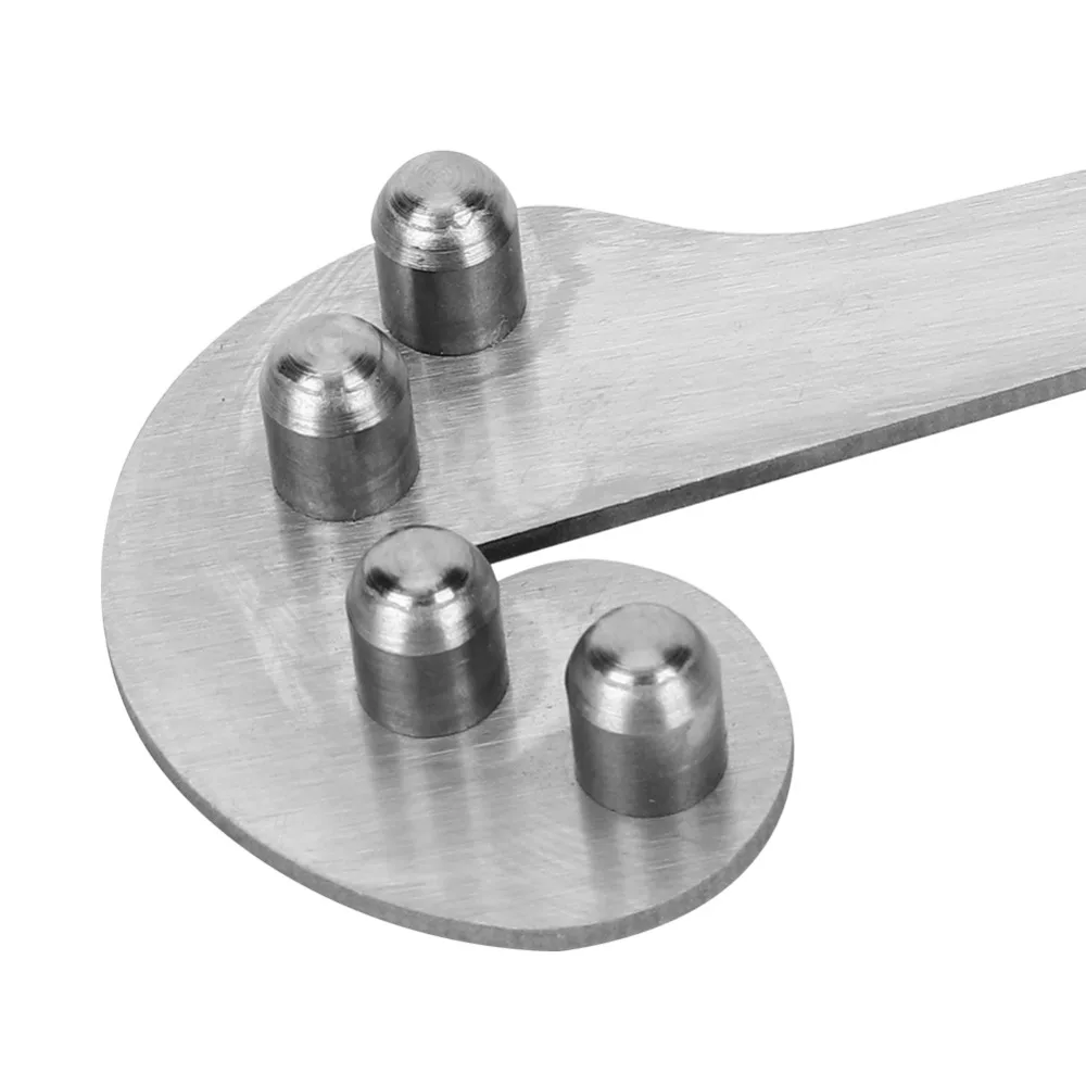 Precision Stainless Steel Center Gauge Silver 15cm Length Ruler Small Portable Widely Used Gauge Metalworking