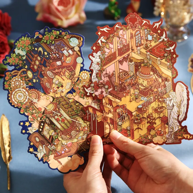 

Kawaii большой размер звезды мечта принц тема кабины пейзажные наклейки визуальные 3D штабелирование миниатюрные сцены карманные наклейки на кабину