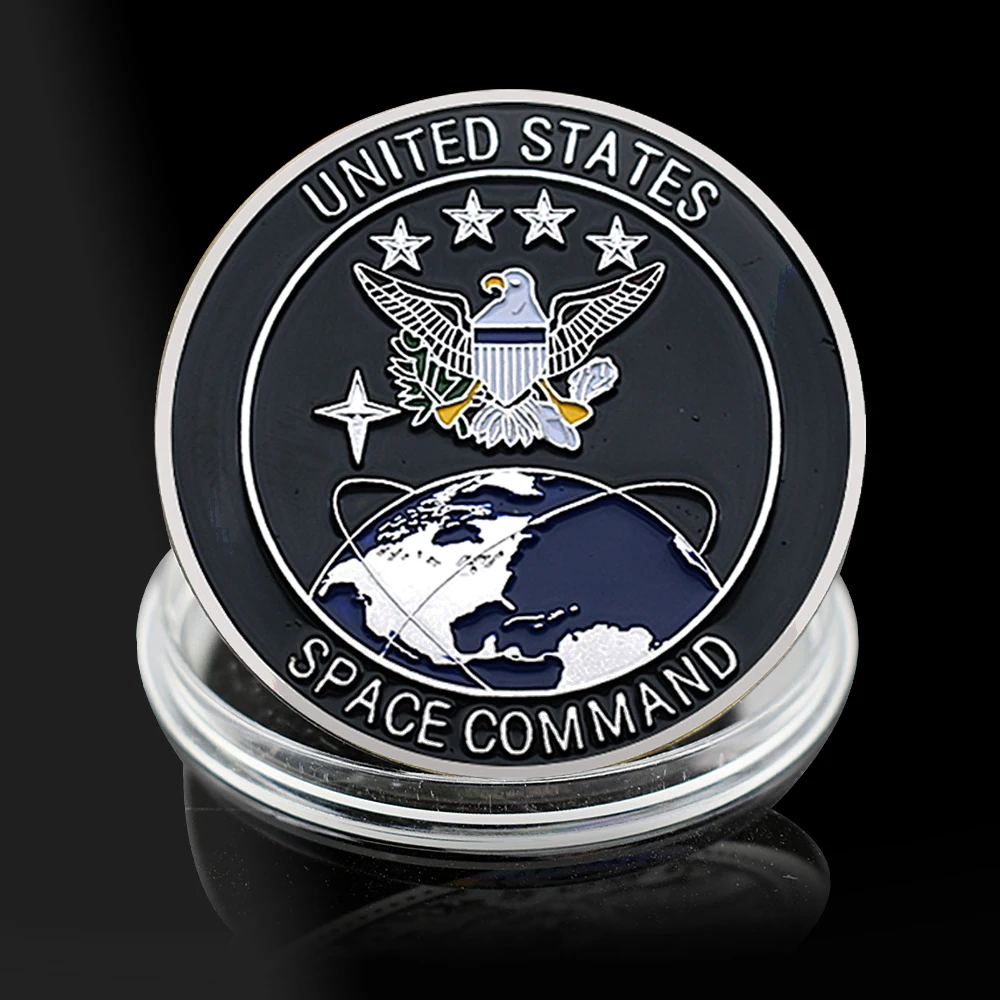 

Silver Plated US Space Force Commemorative Coin Collectibles Art Department of The Air Force Souvenir Military Challenge Coin