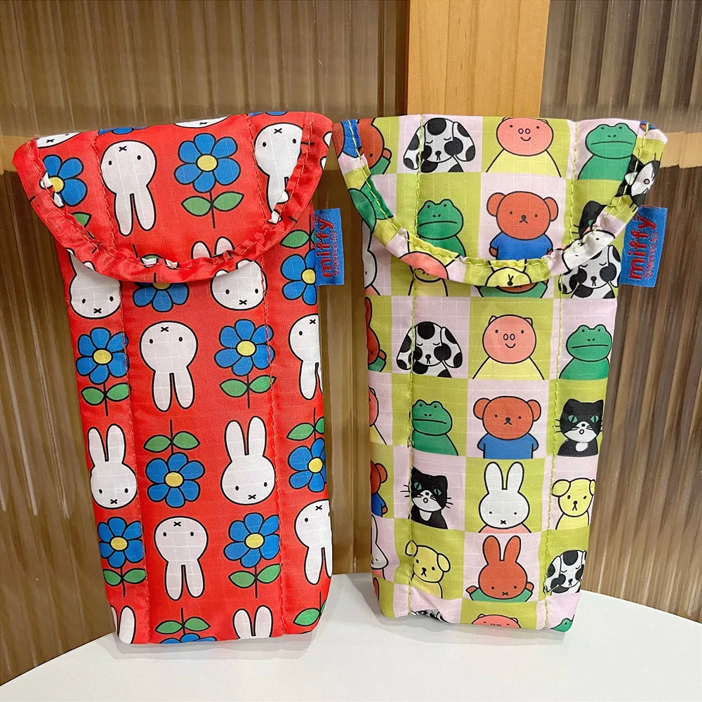Kawaii Miffy Niedlicher Regenschirm Cartoon Kaninchen Druck Baumwolle Clip Verdickung Tragbare Brillentasche Mädchen Geschenk – Detail 13
