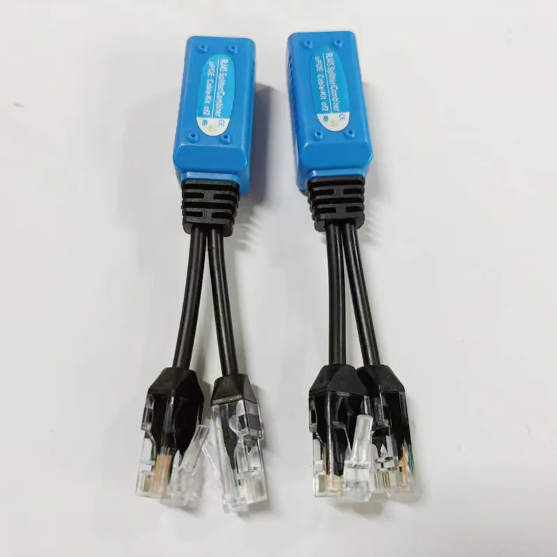 RJ45 Ethernet Cable Combiner 2 Male To 1 Female POE Adapter LAN Ethernet Network Extender Y Splitter Cat5 Cat6 UPOE Cable