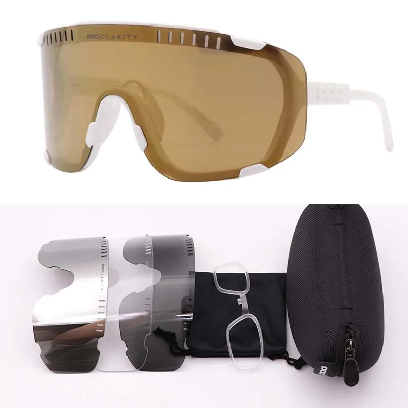 POC DEVOUR Rennrad-Fahrradbrille Outdoor Winddichte Reitbrille UV400 Blendschutz Fahrrad-Eyewear für Männer und Frauen