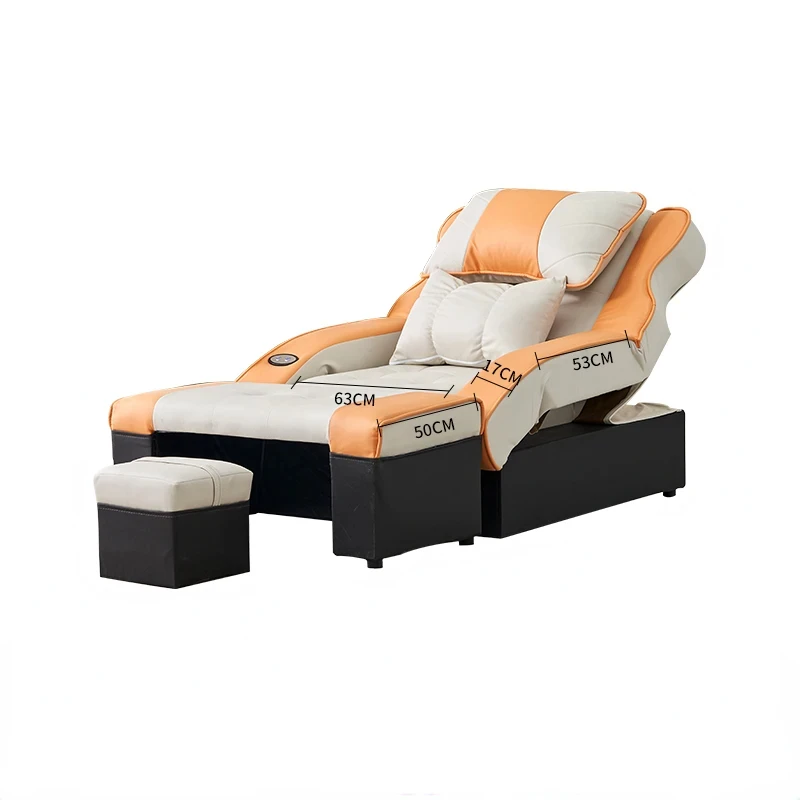 Electric Foot Bath Sofa Faux Leather Pedicure Sofa Waterproof Sofa Karaoke Sauna Bath Recliner