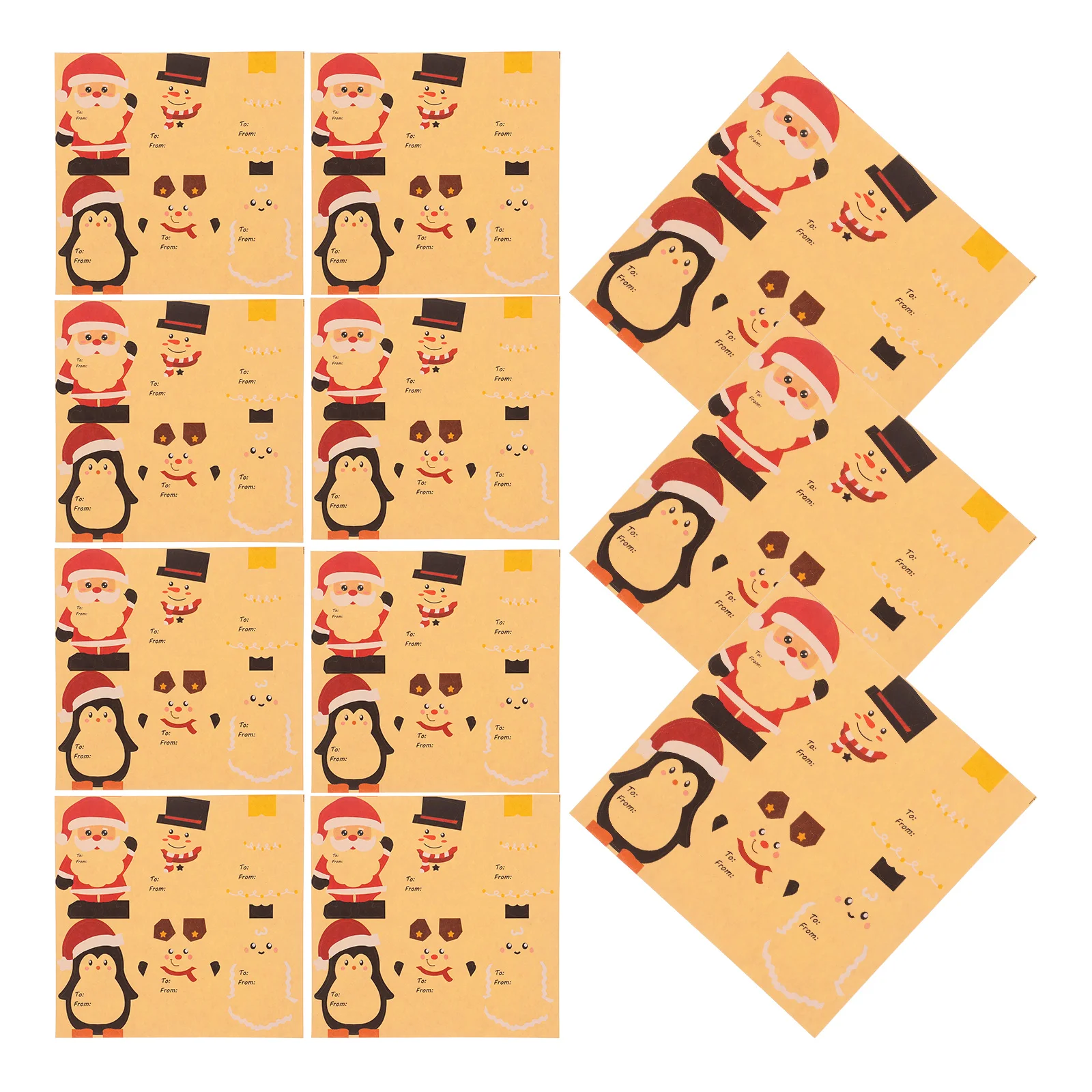 

Self-adhesive Label Sticker Stickers Christmas Candy Holder Cards Snowman Paper Cap Favor Tags Father