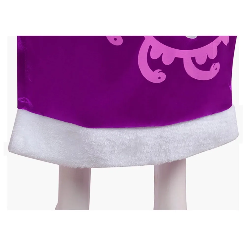 Women Boa Hancock Inspired Cosplay Costume Purple Cheongsam Dress With Earrings Halloween Carnival Anime Role Play Outfit - view 4