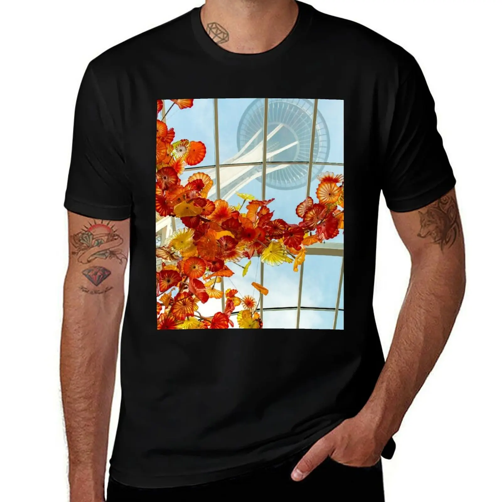 

Seattle amongst the Chihuly T-Shirt t shirt for man man t shirt cotton t shirt man cotton T-shirt