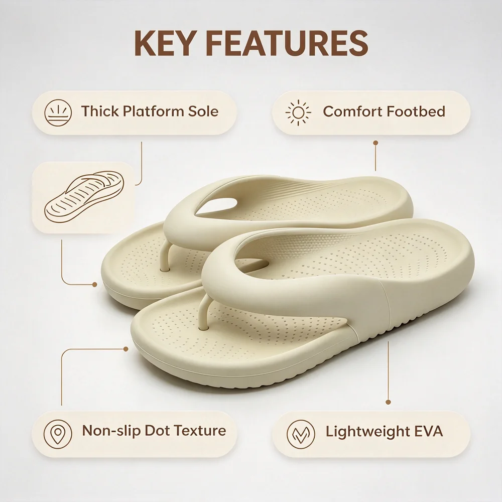 Crocs Bread Flip-flops New Foot Slippers Couple Outdoor Beach Shoes EVA Sandals Soft Casual Slippers