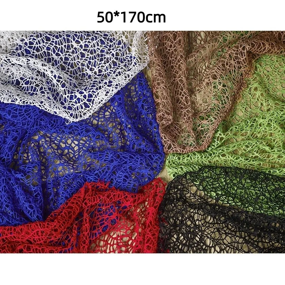 Fashion Irregular Hollow Mesh Gauze DIY Winding Texture Sewing Fabric Soft Plain Designer Cloth Clothing Decorative