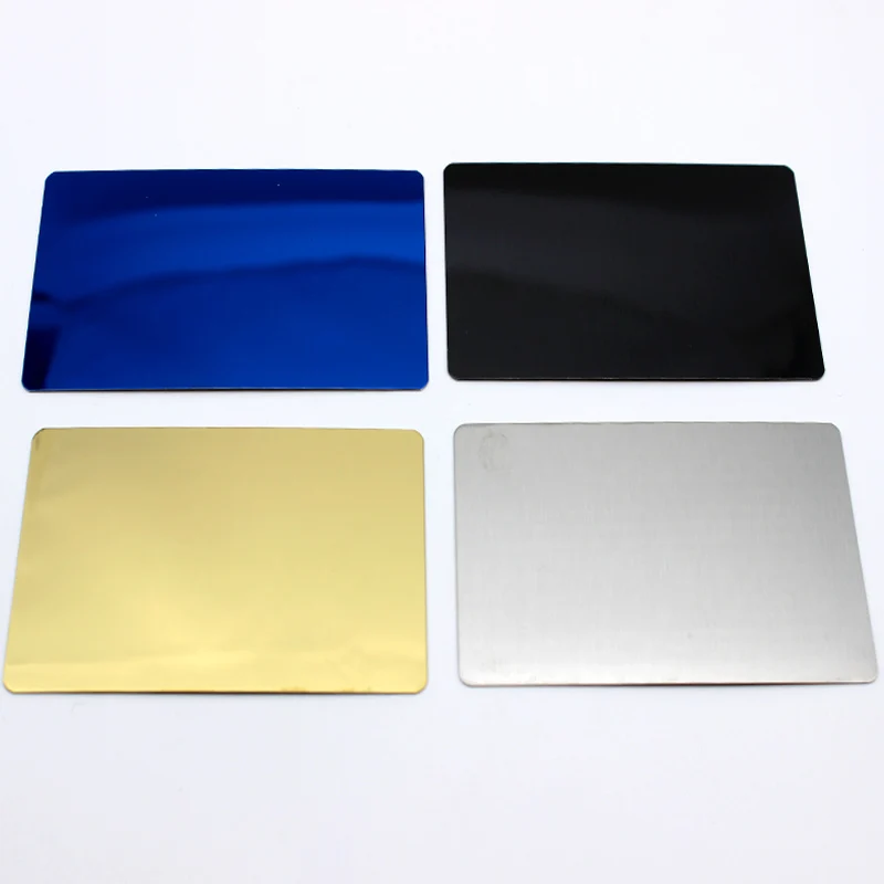 Imagem -06 - Placa de Metal de Cartão de Gravação a Laser Material em Branco Acabamento Single-sided Espessura 04 mm 100x60 88x53 80x50 10 Pcs Aço Inoxidável