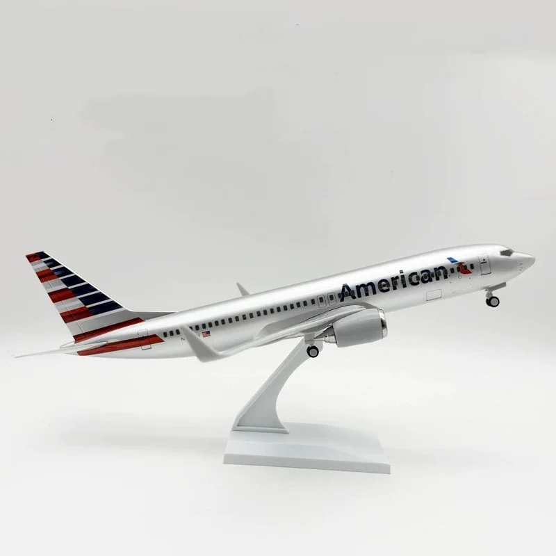 

Масштабная модель самолета 30 см American Airways B737, модель самолета с шасси, смола, модель самолета, дисплей, игрушечный самолет, подарок, коллекция