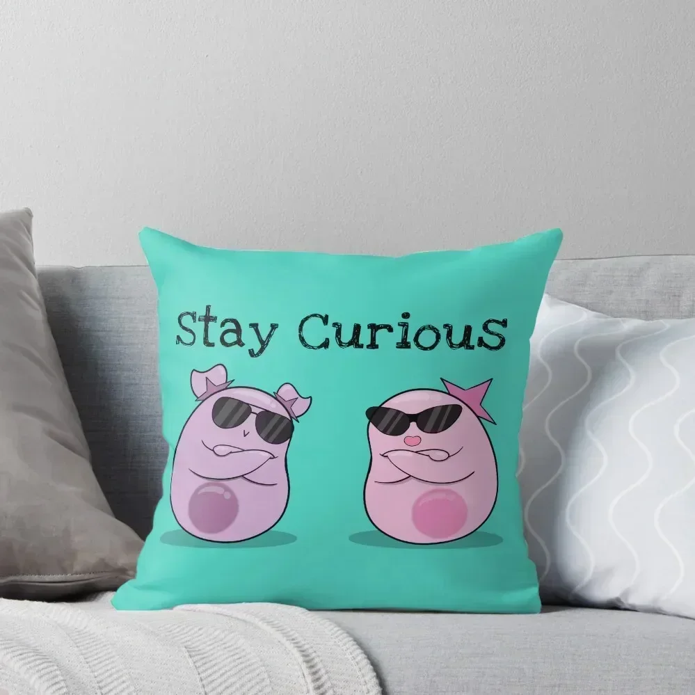 

Stay Curious! with the Amoeba Sisters Throw Pillow Decorative pillow case Sofa Covers For Living Room Covers For Sofas pillow