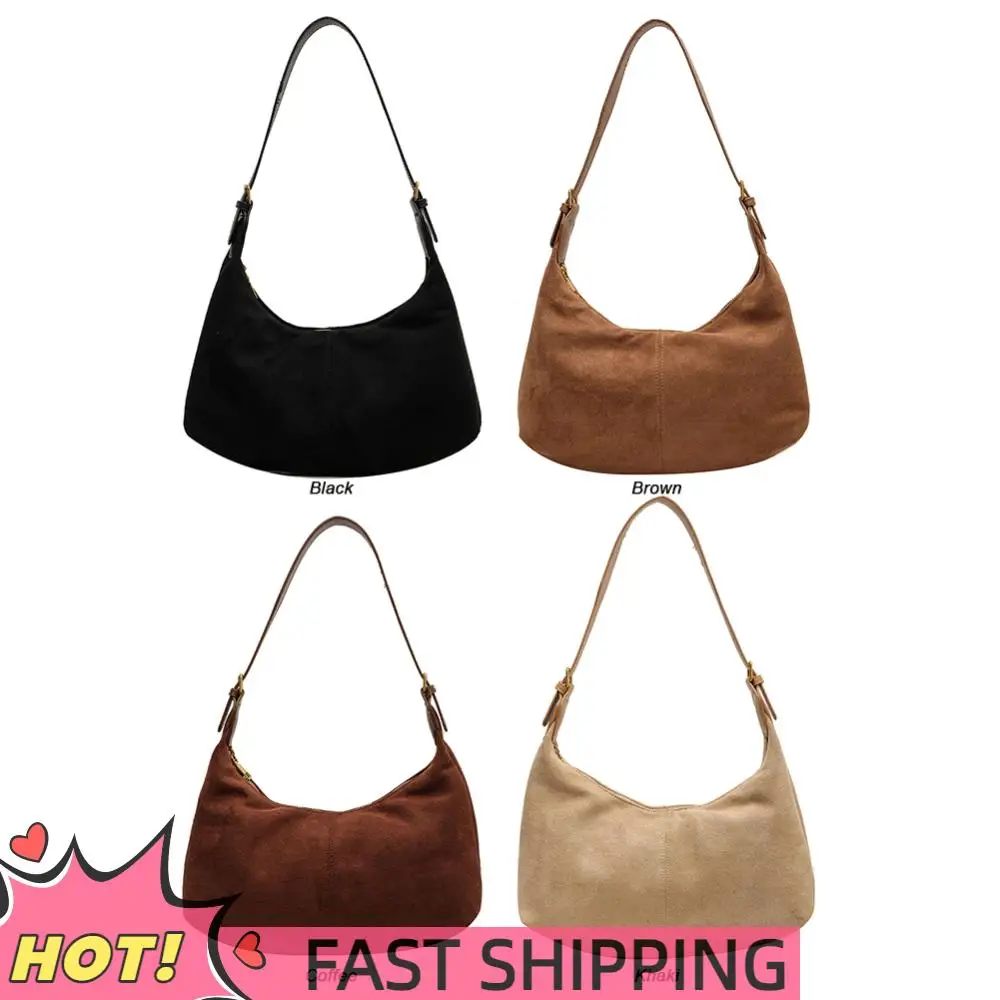 

Crescent Bag for Women with Inner Pocket Hobo Bag Adjustable Strap Crossbody Bag Zipper Handbag for Work Travel