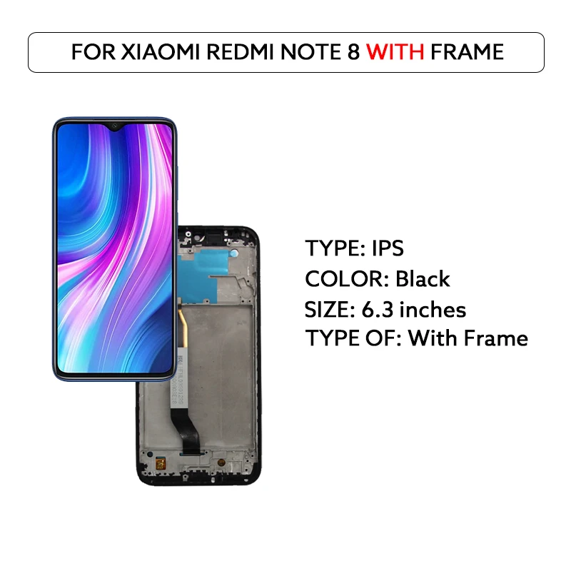 Voor Xiaomi Redmi Note 8 Lcd Touch Screen Digitizer Vergadering M1908C3JH M1908C3JG M1908C3JI Voor Redmi Note 8 Display Onderdelen