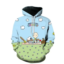 2024 Fall Snoopy Family hoodie Kawaii Spring and Autumn cartoon print casual hoodie suitable for children's birthday gifts