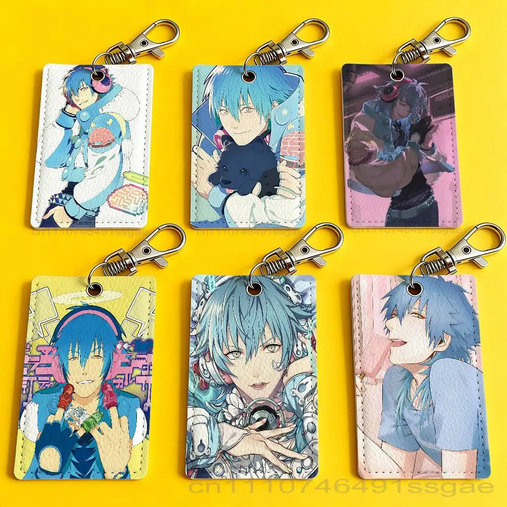

Seragaki D-DRAMAtical Murder Card Case Leather Card Holder Keychain Key Ring Door Access Tags ID Card Case Keychain