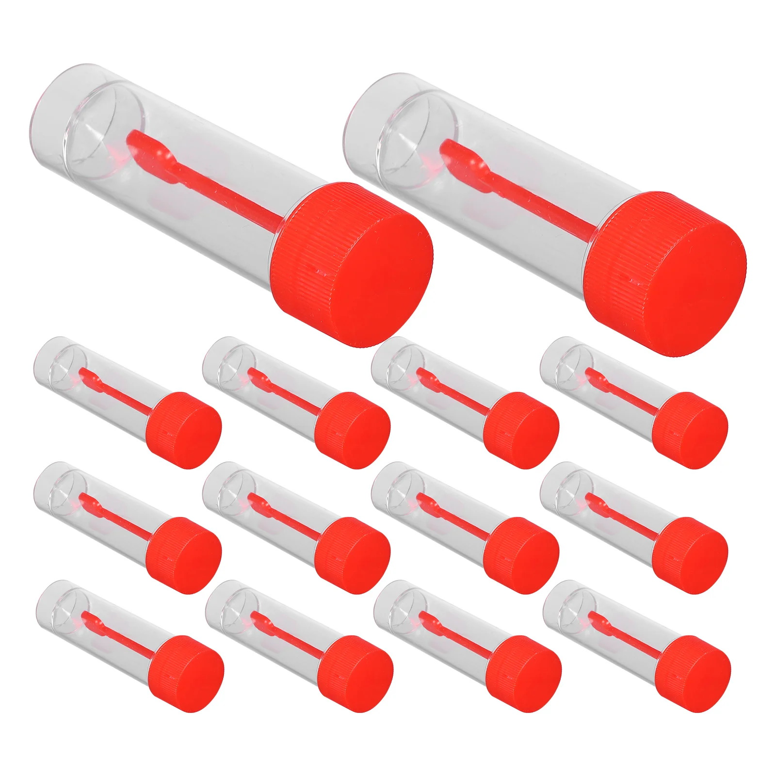 20pcs 30ml Stool Sampling Cups Hospital Laboratory Fecal Specimen Containers with Red Lids for Testing Collection Plastic