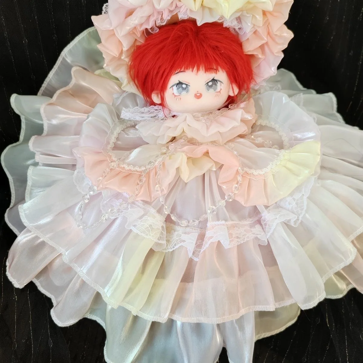 

Oversized Skirt 20cm Cotton Doll Clothes, White Dress Flower Fairy Skirt