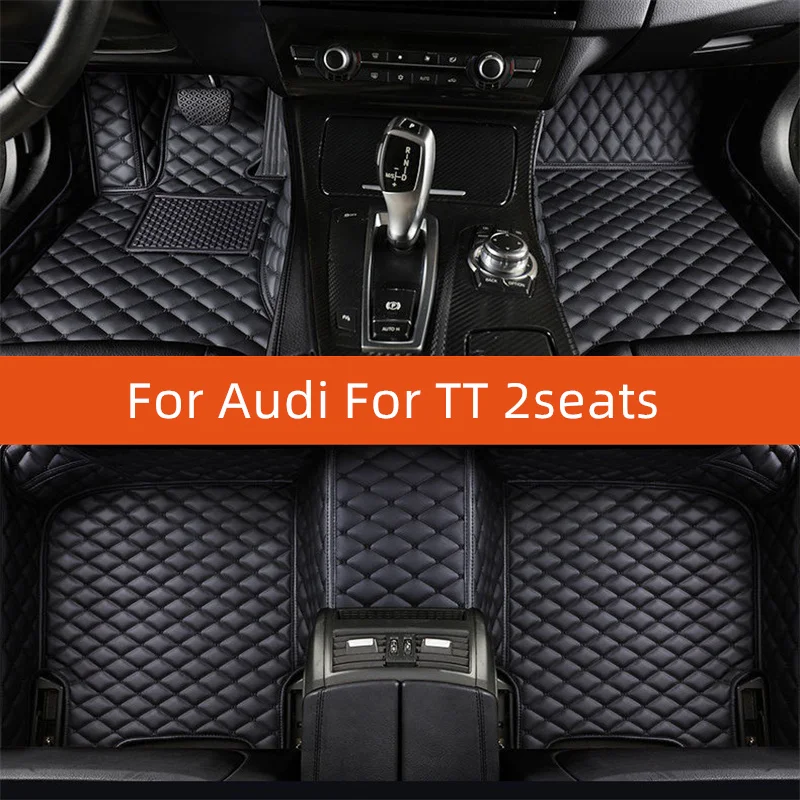 

Custom Leather Car Floor Mat For Audi For TT 2seats 2016 2017 2018 2019 2020 2021 2022 Car Mat Interior Accessories multicolor