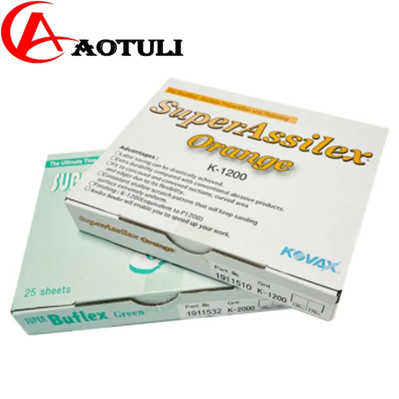 KOVAX SuperAssilex Rectangular Dry Sanding Abrasive Sheet, Ultra Fine Lacquer Sandpaper for Automotive Paint Metal Hardware