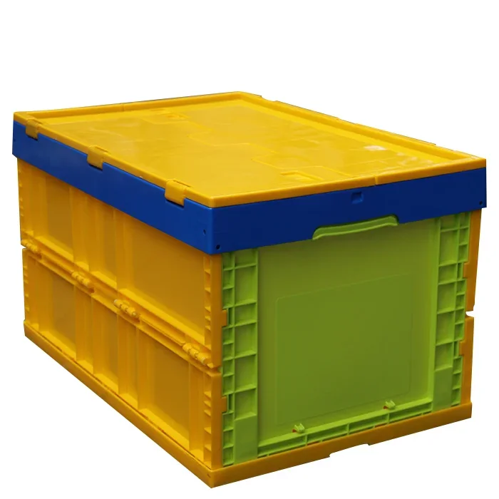 JOIN Plastic Material Folded Collapsible Storage Box Foldable Stackable collapsible boxes Supermarket Storage boxes