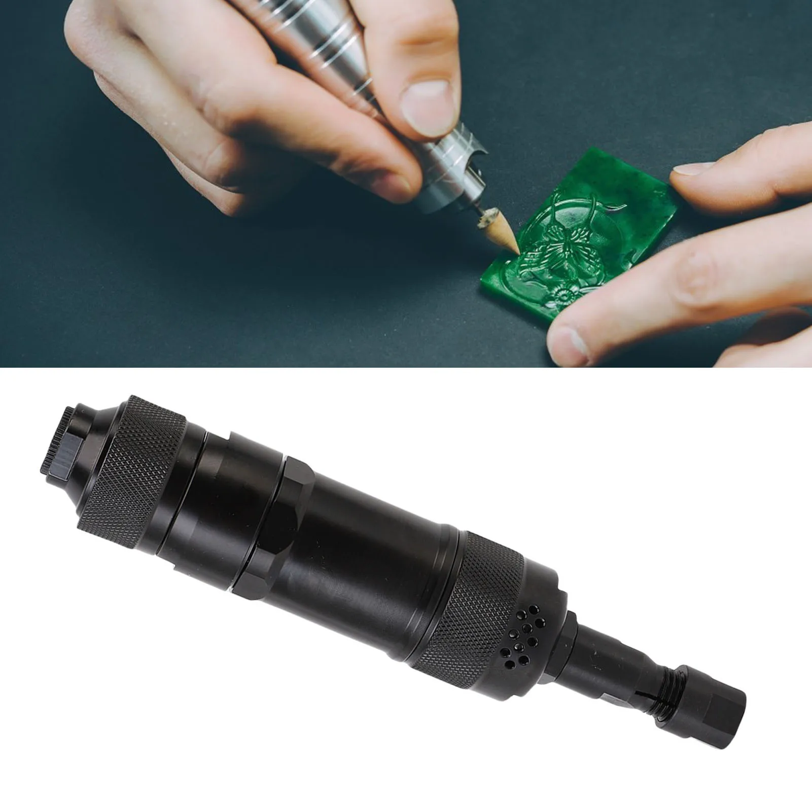 

Air Die Grinder 24000 RPM Air Die Grinder 1/4in Inlet Alloy Lightweight Stable Low Gas Consumptio with 6mm Collets for Grinding