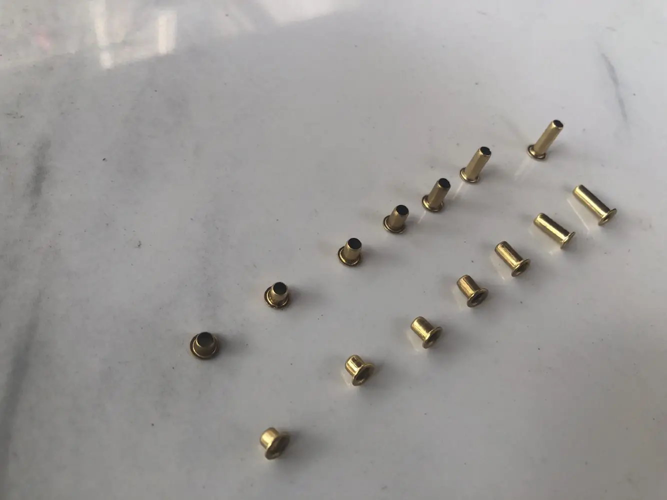 100PCS M2 M2.5 M3 Brass Eyelet Rivet Nut Through Hole Rivets Hollow Grommet