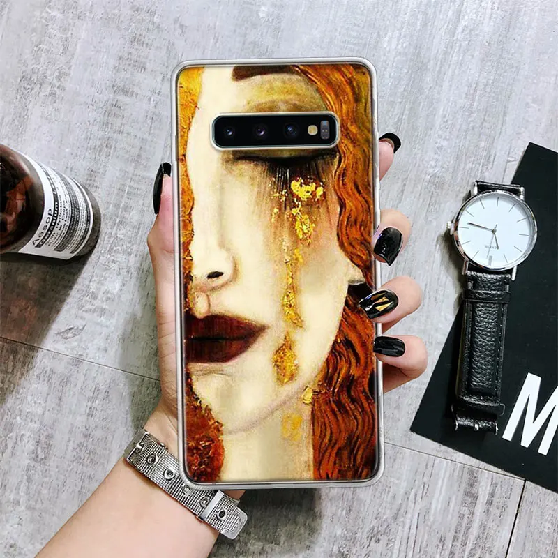 Kiss by Gustav Klimt Desig Transparent Soft Phone Case for Samsung Galaxy M21 M30S M31 M32 M52 Note 20 Ultra 10 Lite 9 8 J4 J6 +