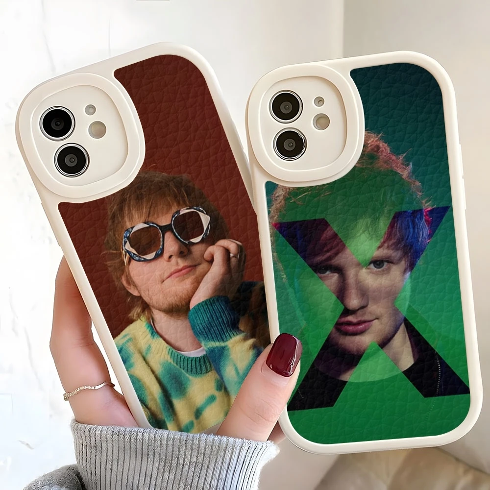 E-Ed Singer S-Sheeran Phone Case For Iphone 16 15 14 13 12 Pro Max 11 Mini X Xr Xs 7 8 Puls Lambskin Silicone Cover