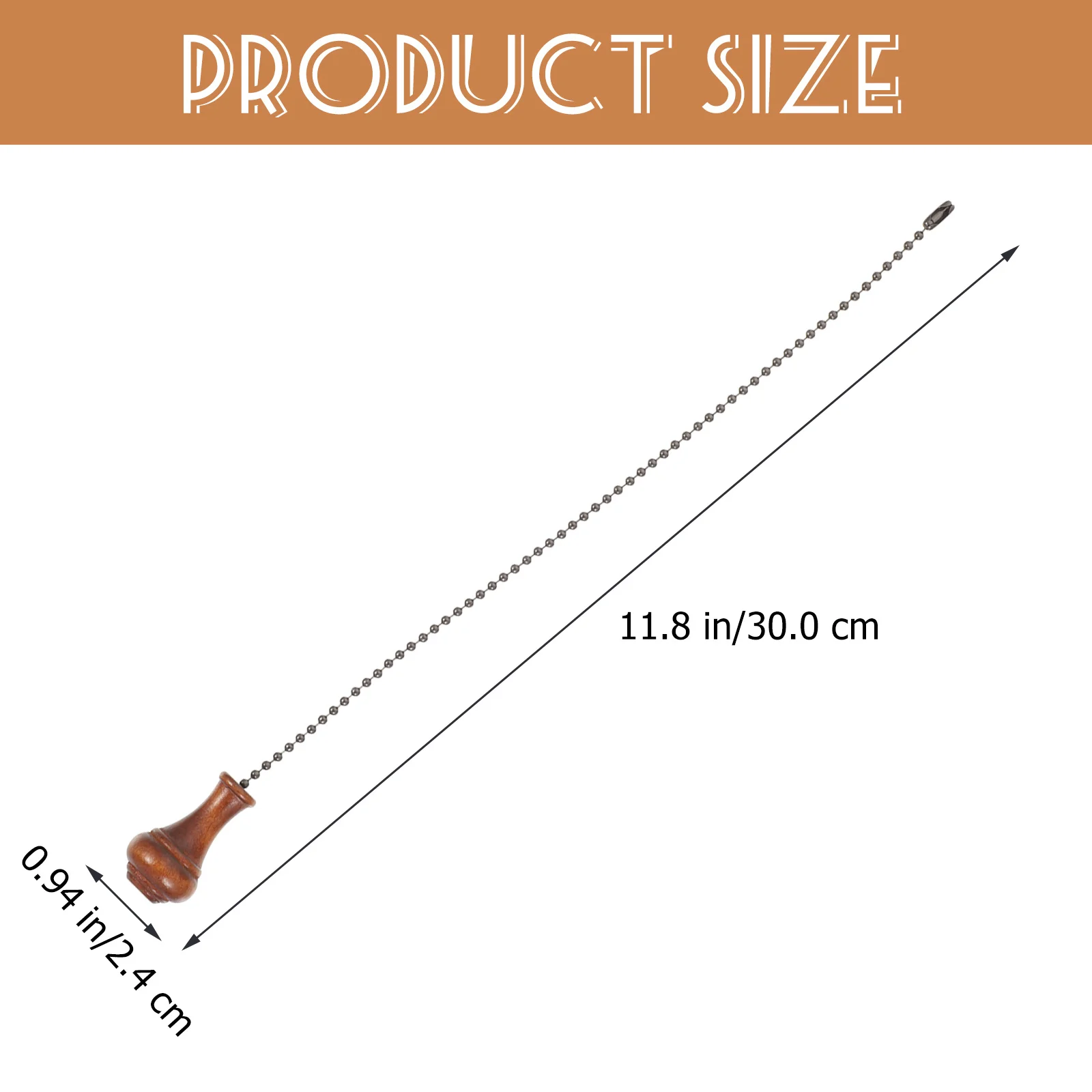 

5Pcs Wooden Ceiling Fan Pull Chain Beaded Extender Replacement for Light Fixtures Lamp Accessories Decorative Classic Style