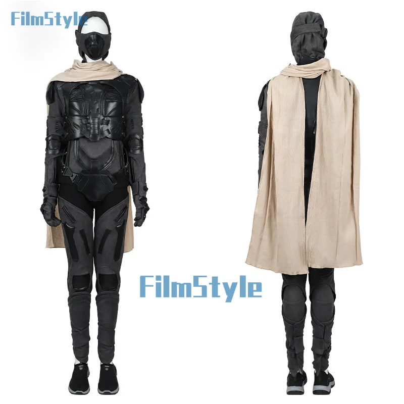 Chani Cosplay Fantasy Cloak Costume 2024 Movie Dune 2 Roleplay Women Outfits Jumpsuit Gloves Set Female Halloween Party Suits