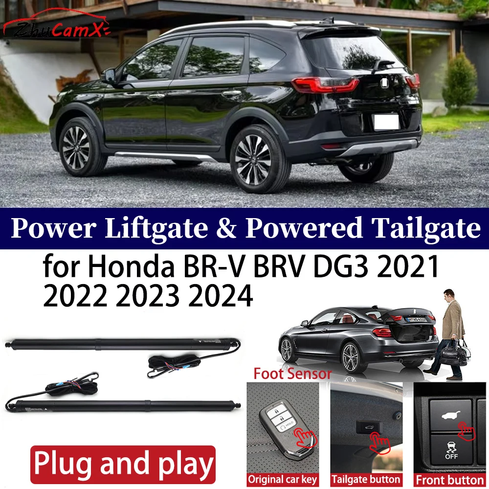 

ZhuCamX for Honda BR-V BRV DG3 2021-2024 Car Power Liftgate Automatic One-Click Vehicle Powered Tailgate Strut Plug and play