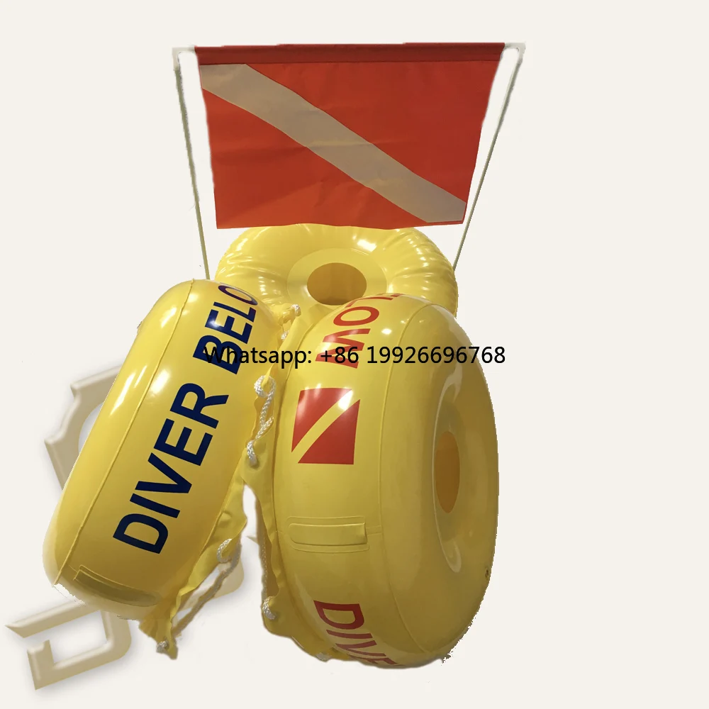 

DPR Brand Heavy Duty PVC scuba Free Diving "diver Below" Inflatable Signal Float with Flag factory