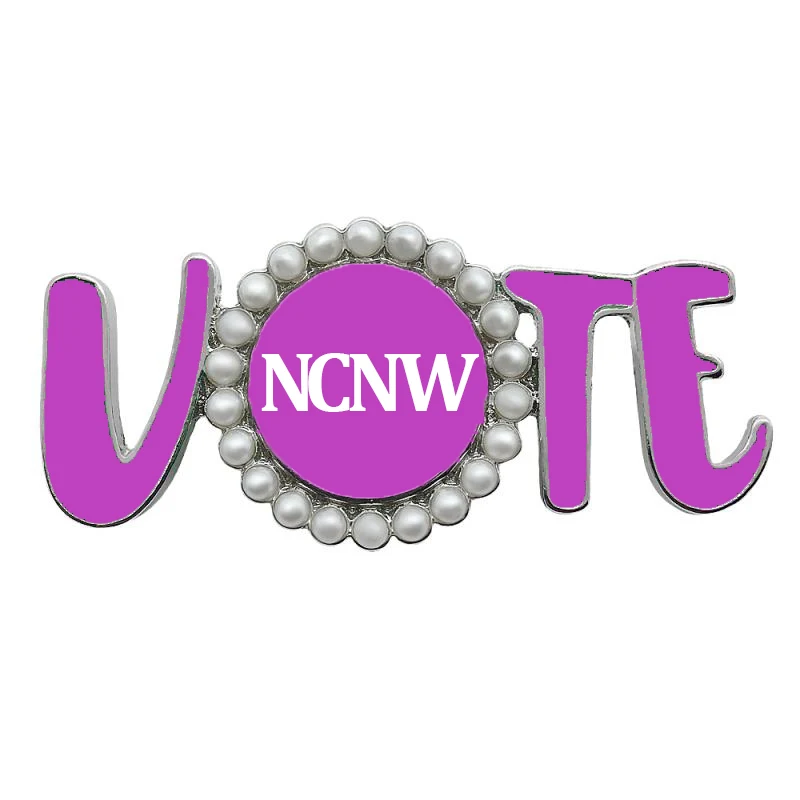 Enamel Sticker Greek Social Sorority Letters Tlod NCNW OES Vote Brooches Pin Jewelry For Gifts