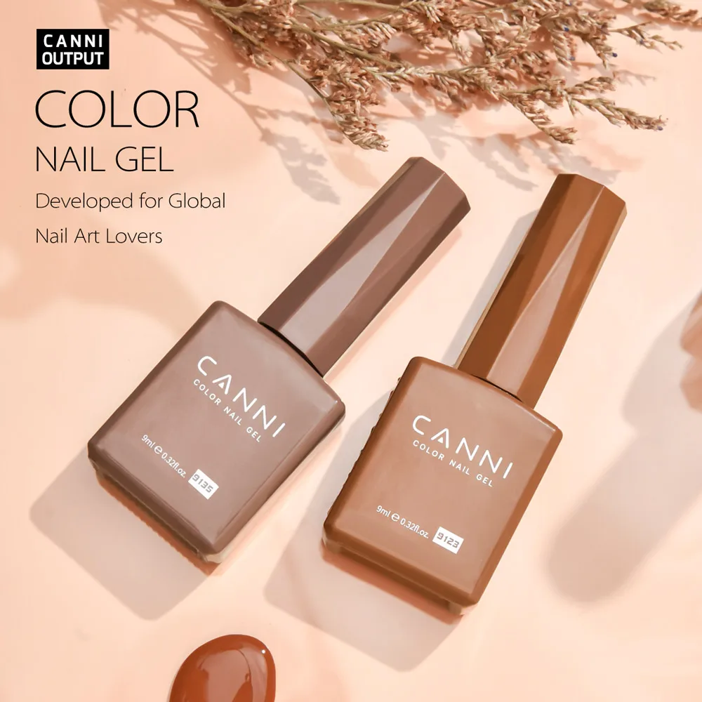 CANNI Hema Free Nagelgelpoliermittel, weihnachtliche rote Farbkollektion, semi-permanenter Nageldörrgerät-Grundierung, 9 ml, französische, wunderschöne Farbe – Detail 16