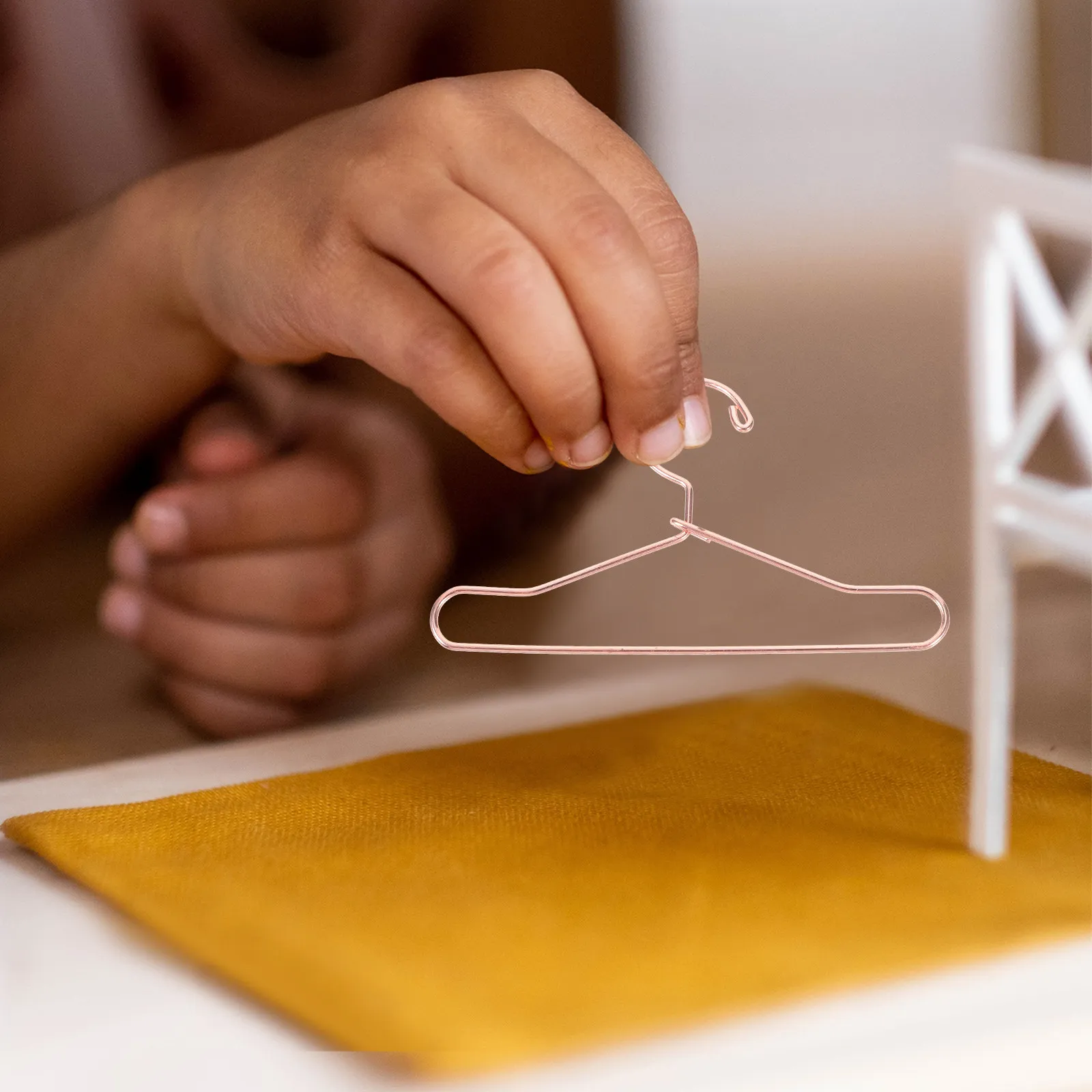 

10 Pcs Dollhouse Hanger Hangers Metal Miniature Delicate Clothes Lifelike Tiny Coat