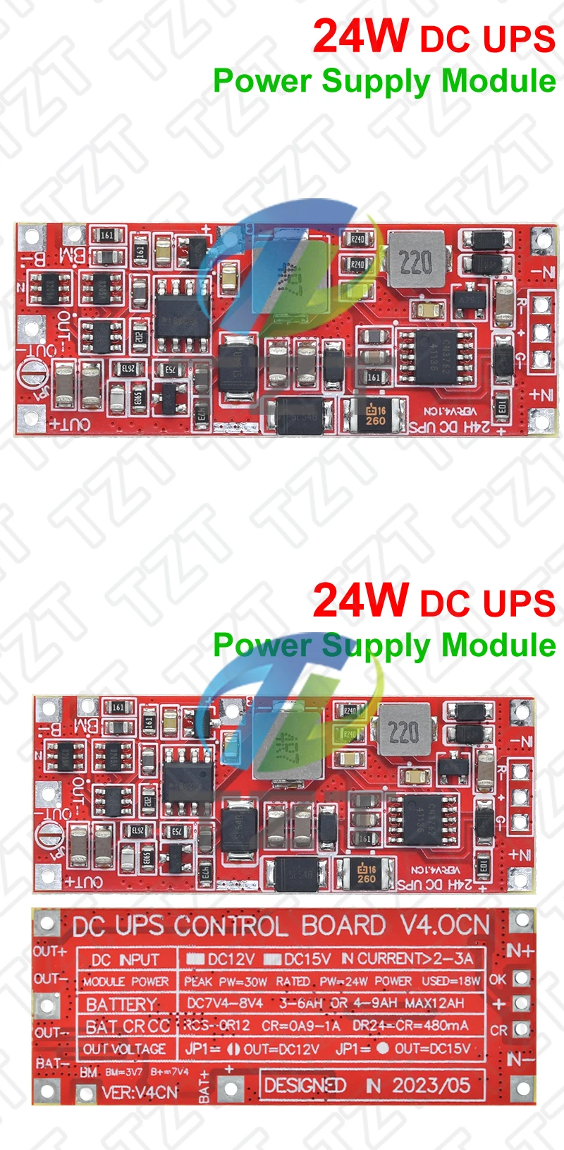 Modulo UPS 50W 4A DC 12V/15V – Scheda Di Controllo Alimentazione Ininterrotta Con Ricarica 3S E Protezione Step-Up Per Computer E Dispositivi