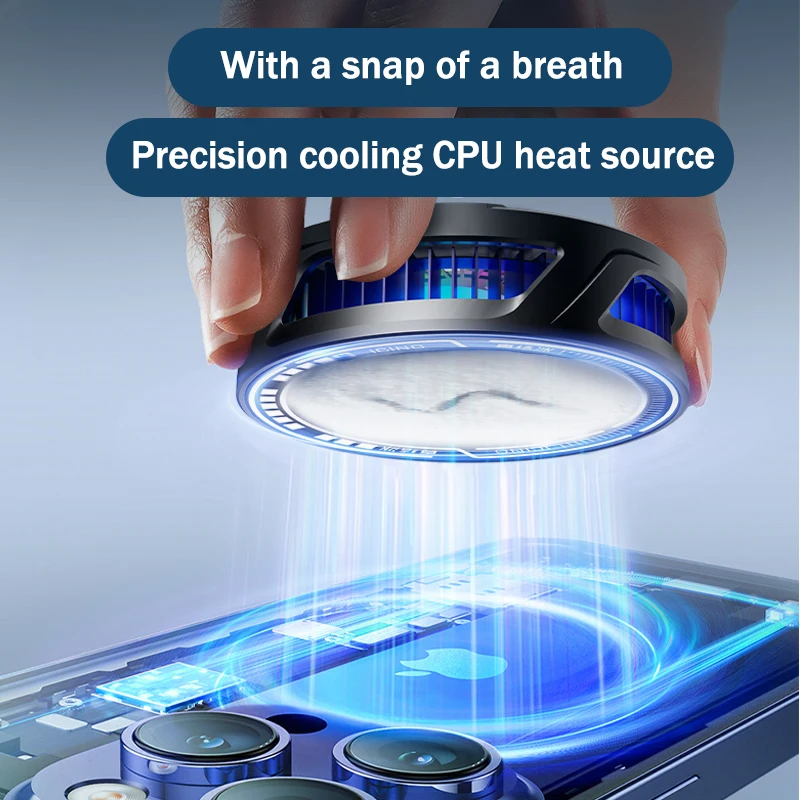 SL25 Mobile Phone Semiconductor Fan Radiator Magnetic/Back-clip 2 IN 1 Heat Sink 15W Strong Cooling Game Cooler for IOS Android