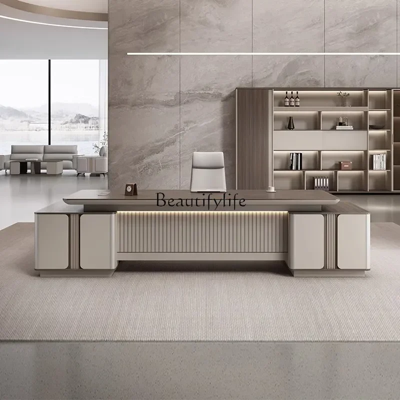 yj58 Single Modern Luxury Table Supervisor Room Home Office Simple Boss Table