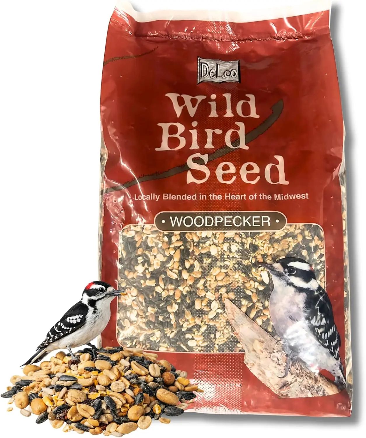 

Корм для диких птиц Woodpecker, 20 фунтов (9 кг), высококалорийный, с фруктами, орехами и семенами подсолнечника, привлекает белоголовых пуговичников, кардиналов, синиц и других птиц.