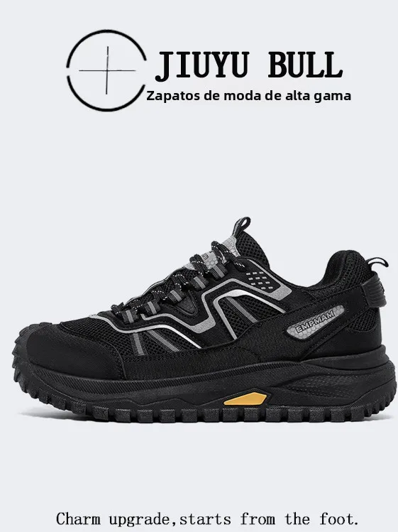 Zapatos Casuales Modernos para Hombre JIUYU BULL 2026 Nuevo Modelo Transpirable con Malla Interior, Ideales para Viajes, Send...