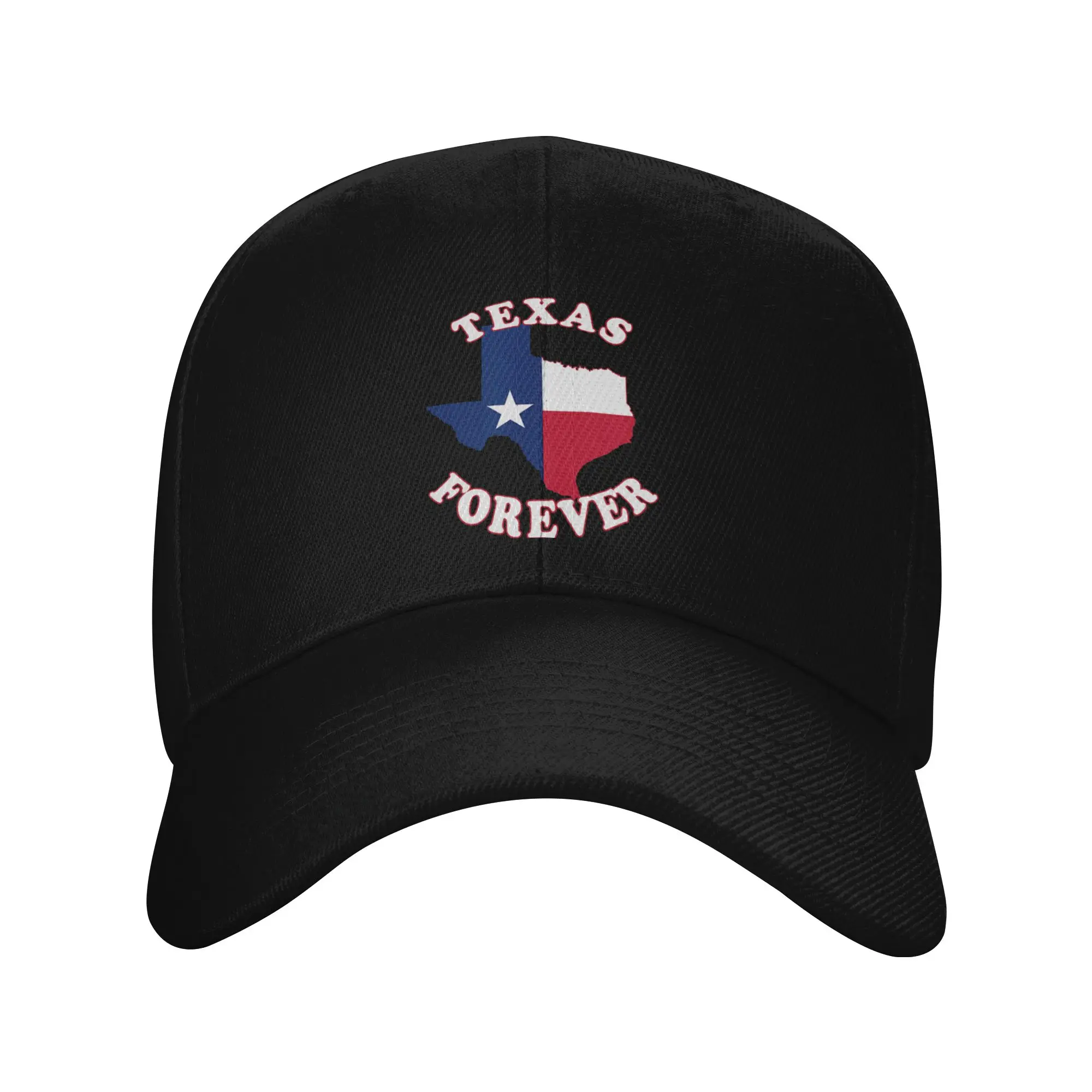 1 Piece Texas Forever with State Outline and Flag Baseball Cap  Couple Women Trucker Hat Hot Sale Tennis Skate Baseball Caps