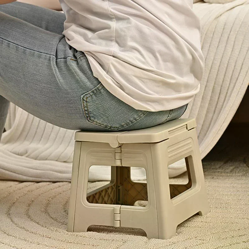 Lightweight Folding Step Stool Multi Purpose Handheld Thickened Footstool Non-Slip Plastic Small Benches KitchenHot Sale image 4